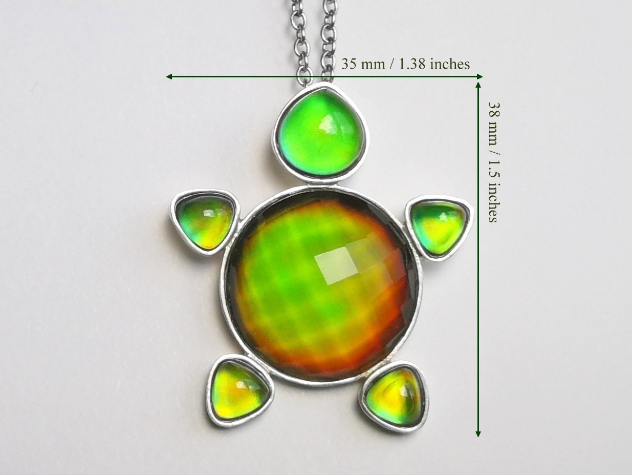 Divine Turtle - Mood Pendant - Sterling Silver 925 - AAA Crystal Quartz