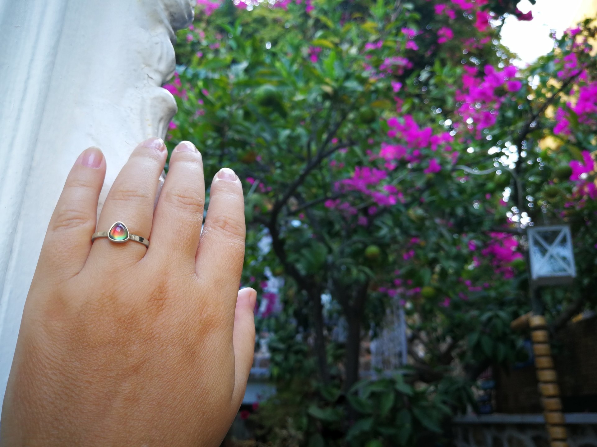 The Little Lord - Mood Ring - 6 mm - Sterling Silver 925 - AAA Crystal Quartz