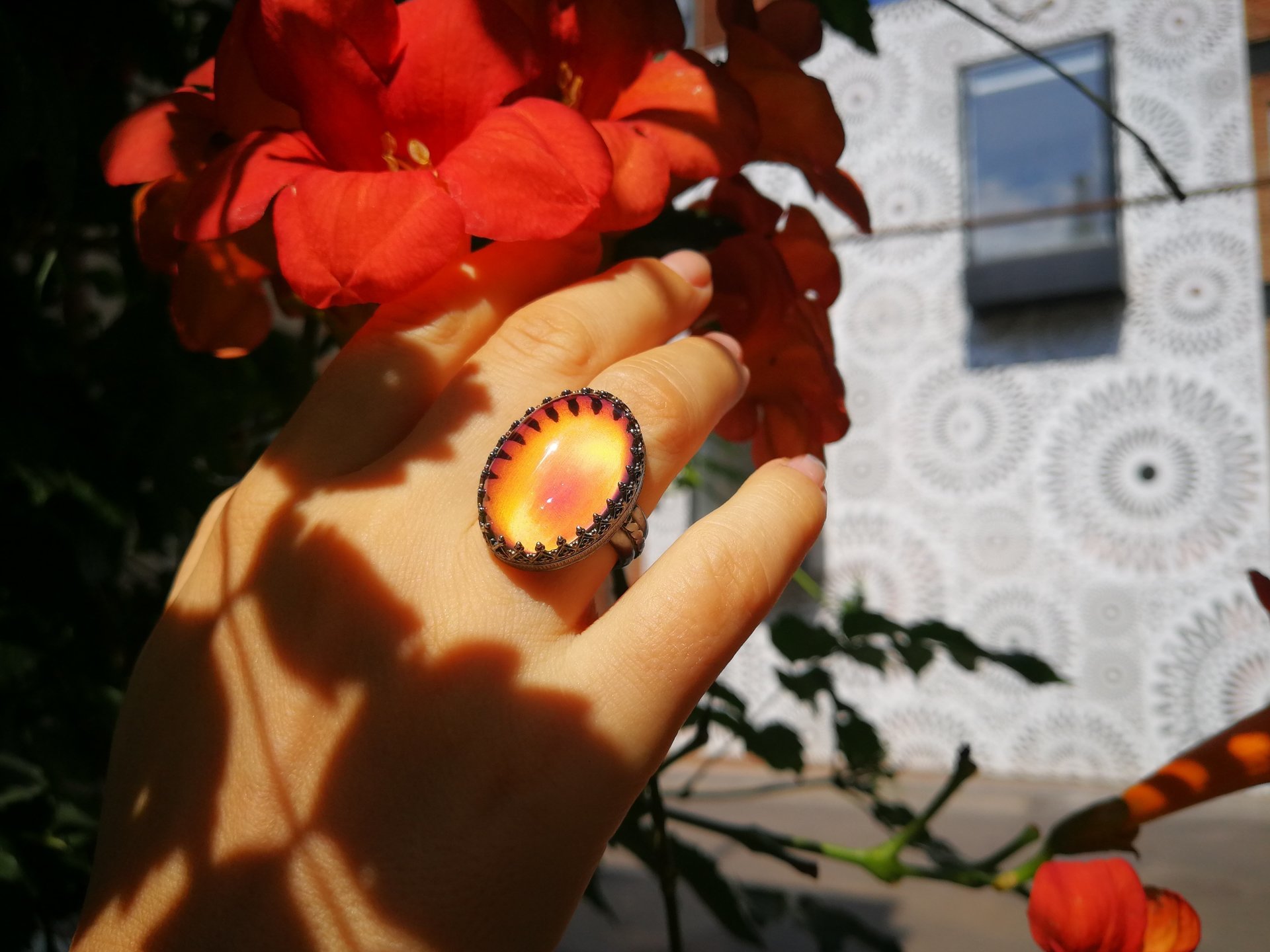 All for Love - Mood Ring - 25x18 mm - Sterling Silver 925