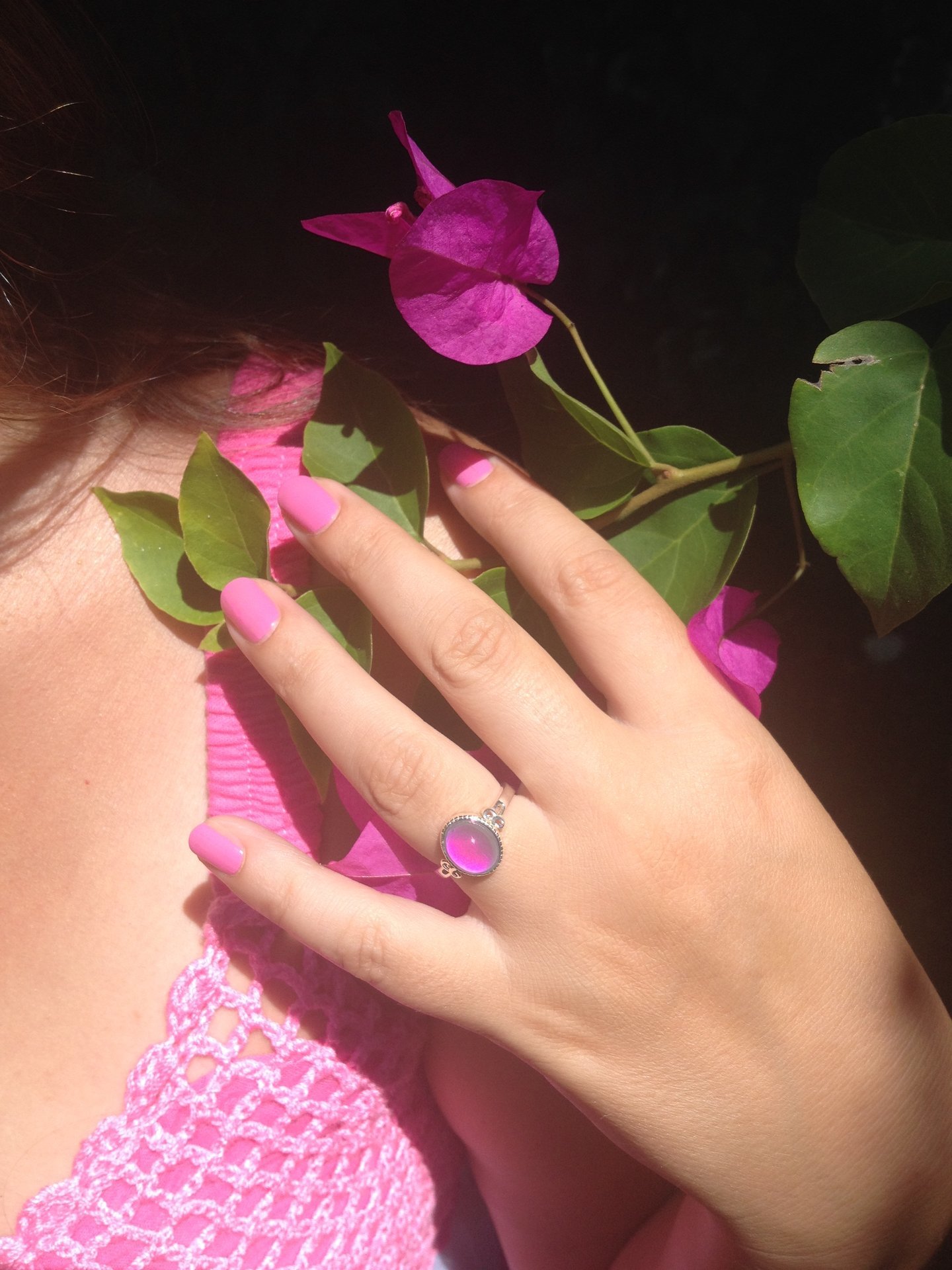 Star of Beauty - Mood Ring - 10x8 mm - Sterling Silver 925