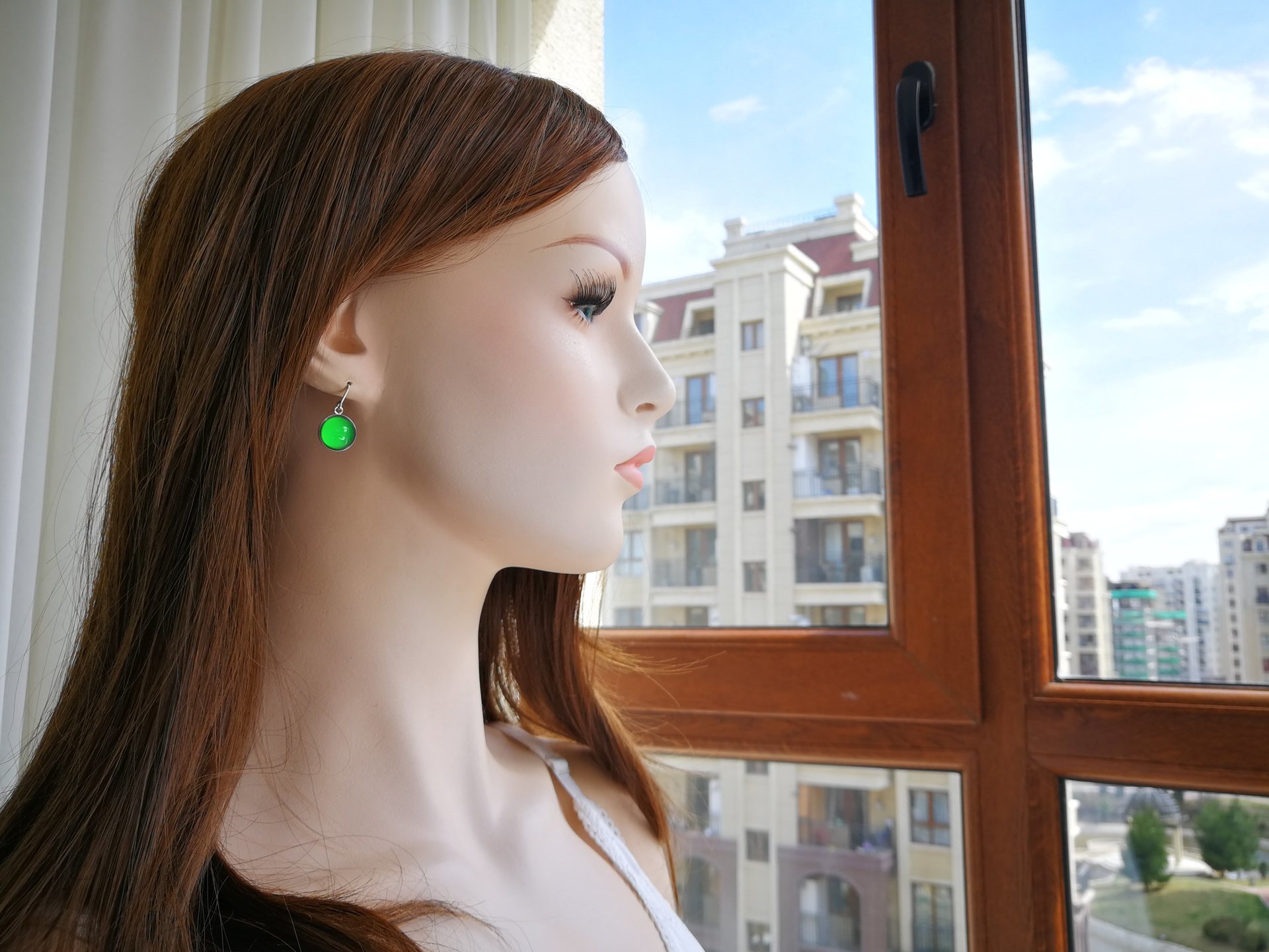 Silver Winged Princesses - Mood Earrings - 10 mm - Sterling Silver 925