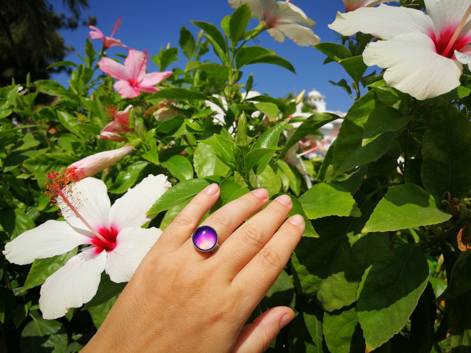 Sun of Antares - Mood Ring - 14 mm - Sterling Silver 925 - AAA Crystal Quartz