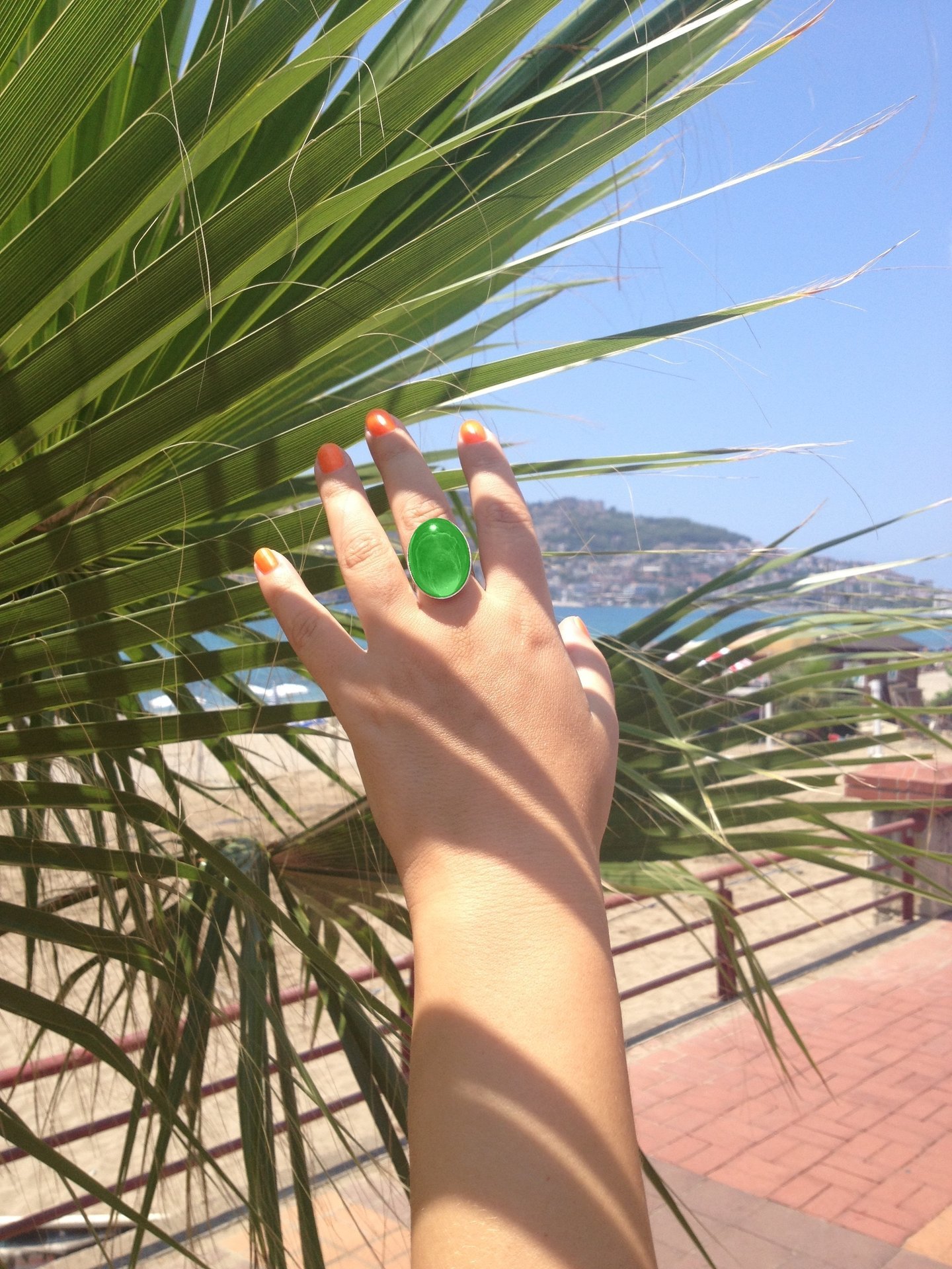 Goddess of Adventure - Mood Ring - Gold Plated Sterling Silver 925 - Adjustable - 25x18 mm
