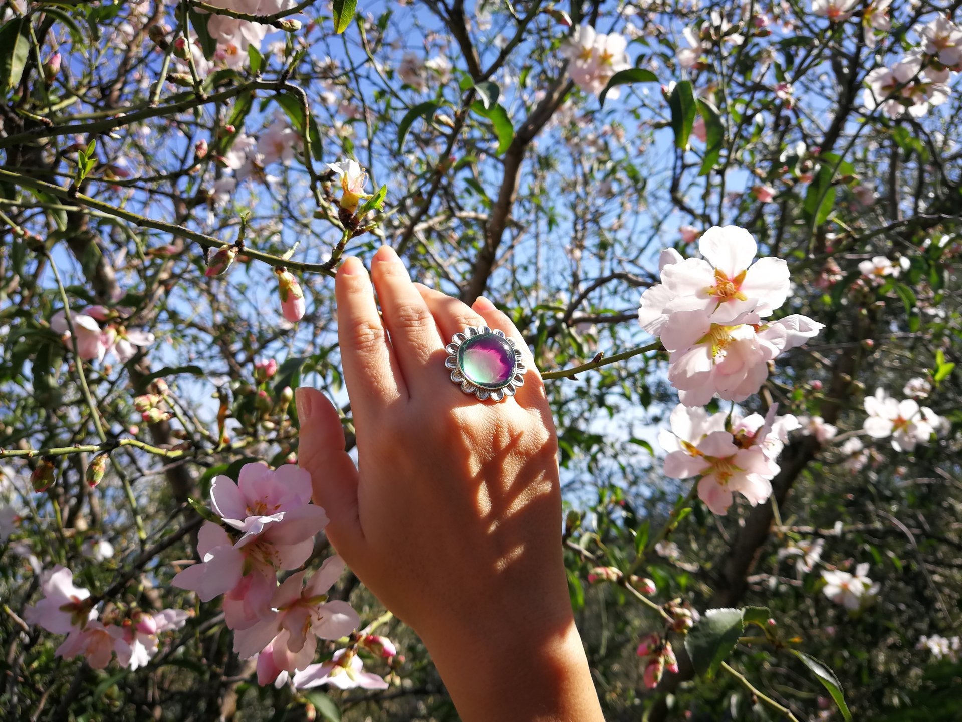 Silver Sunrise of Beauty - Mood Ring - 20 mm - Sterling Silver 925
