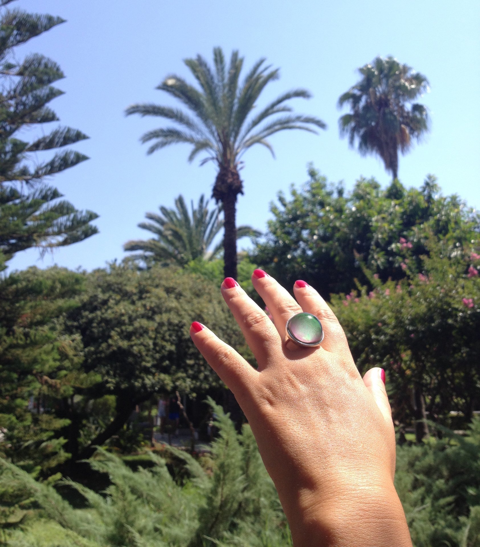 Silver Sun of Elegance - Mood Ring - 20 mm - Sterling Silver 925