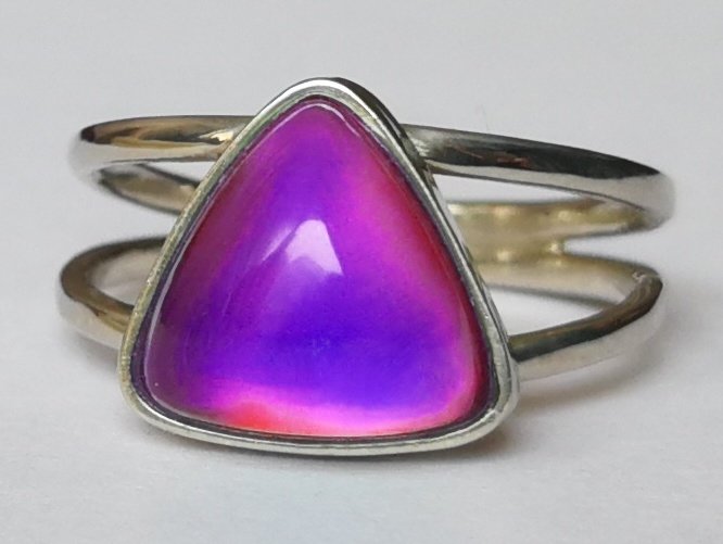 Princess of Mystery - Mood Ring - 9 mm - Sterling Silver 925 (pure or gold plated) - AAA Crystal Quartz