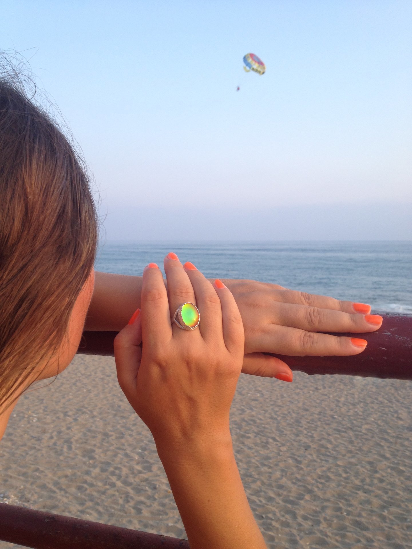 Silver Blossom of Light - Mood Ring - Adjustable - 18x13 mm - Sterling Silver 925