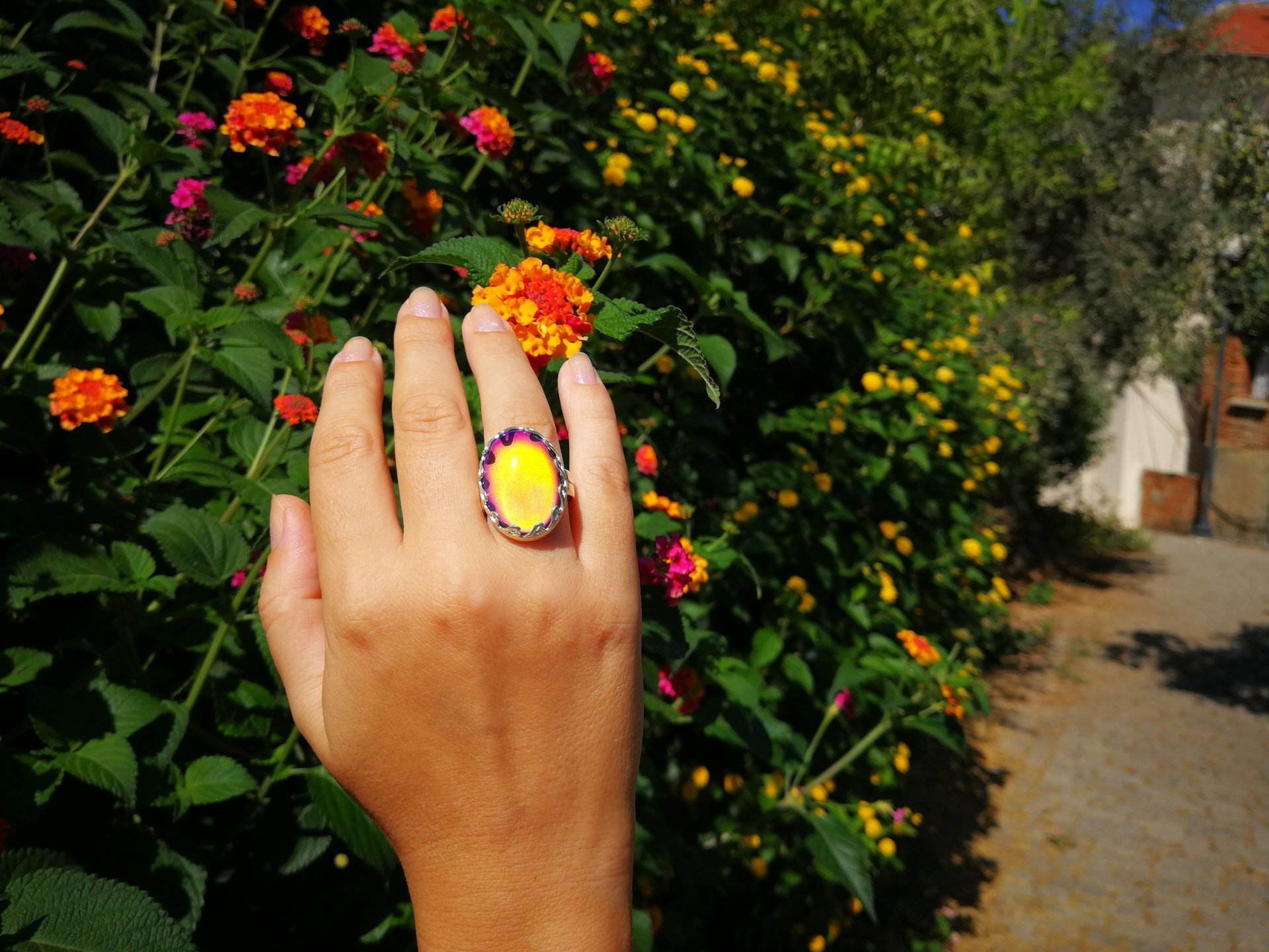 Queen of Hearts - Mood Ring - 25x18 mm - Sterling Silver 925