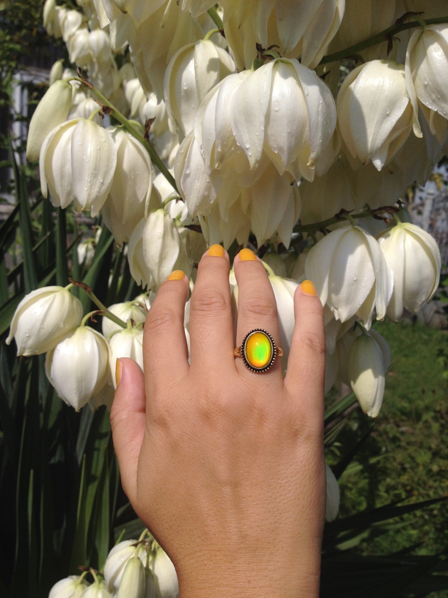 First Princess of the Empire - Mood Ring - 14x10 mm - 24K Gold Plated Sterling Silver 925