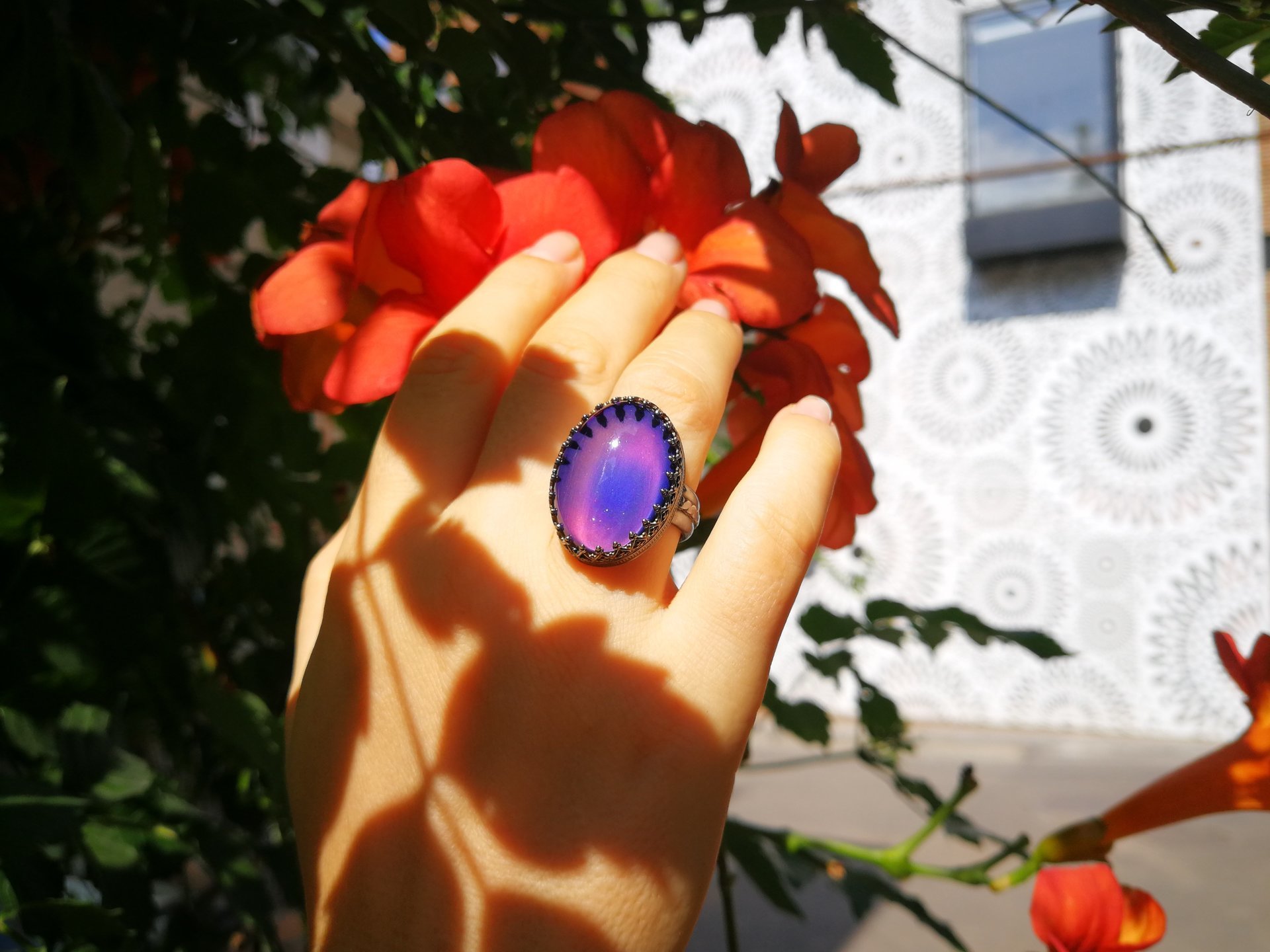 All for Love - Mood Ring - 25x18 mm - Sterling Silver 925