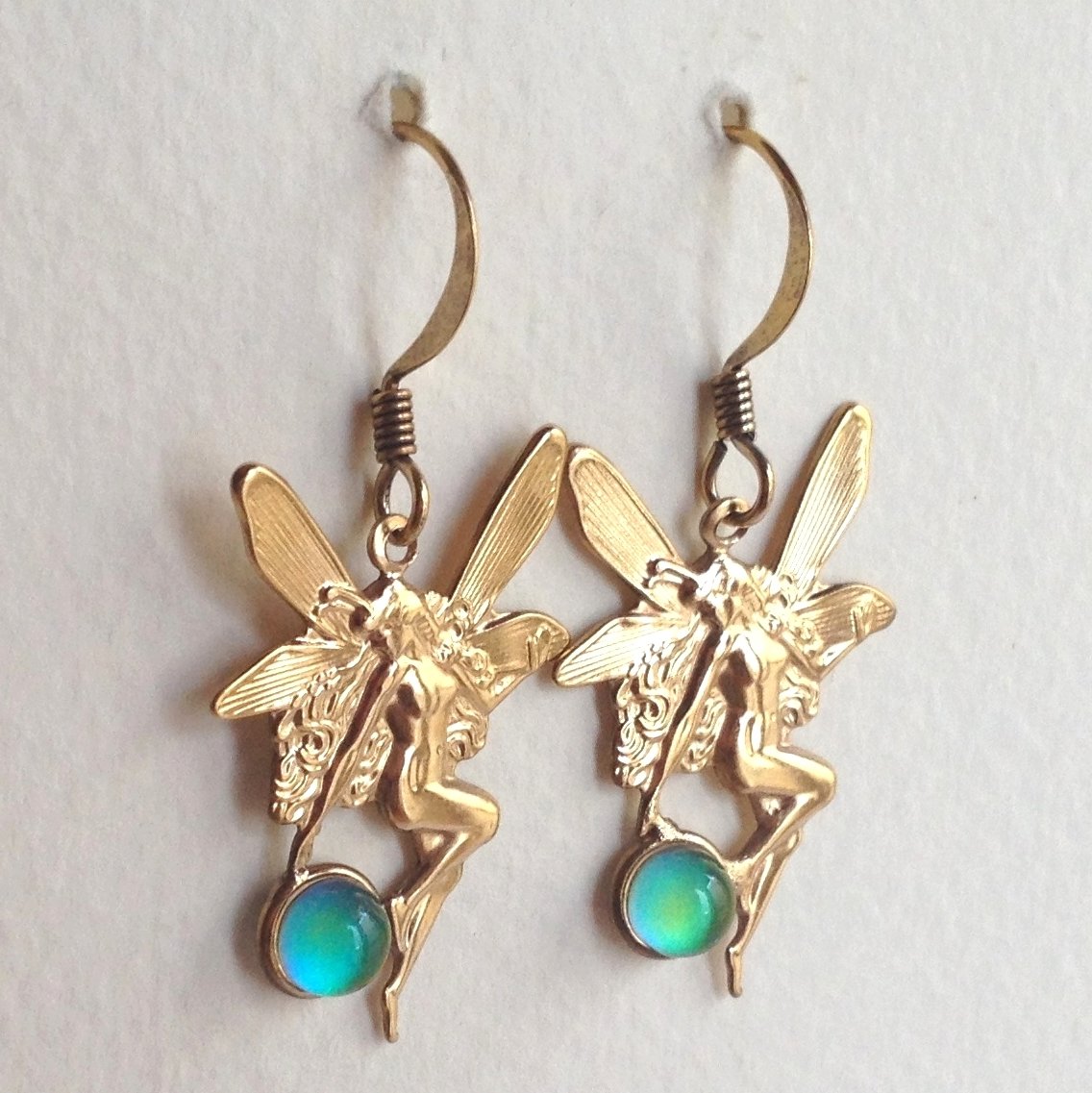 Fairies of Wishes - Mood Earrings - 5 mm - Gold Plated Brass