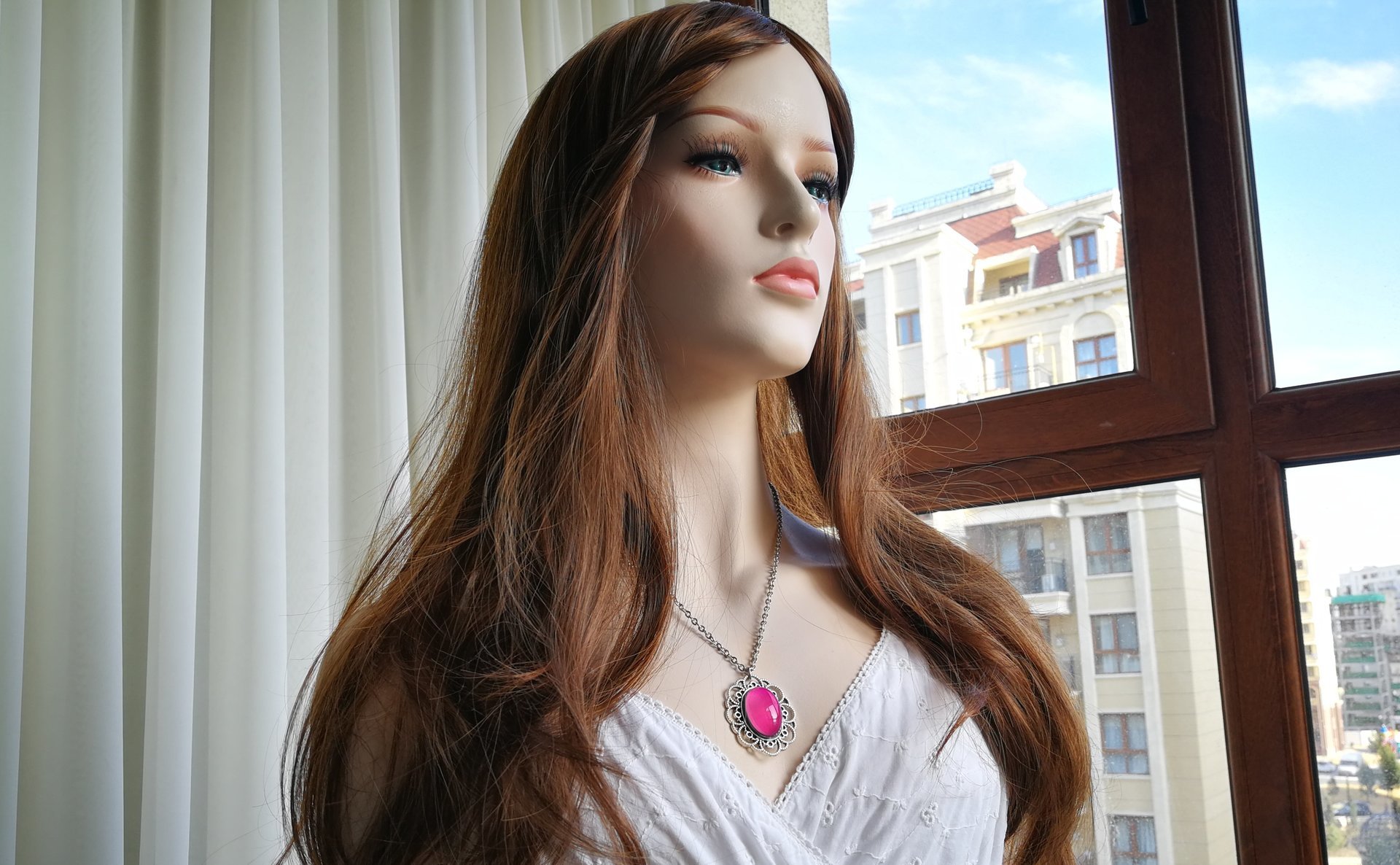 Silver Venus of Rome - Mood Necklace - 25x18 mm - Brass