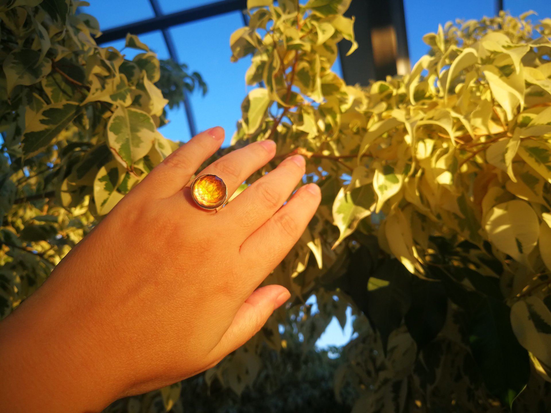 World of Crystal Stars - Mood Ring - 15 mm - Sterling Silver 925 (pure or gold plated) - AAA Crystal Quartz