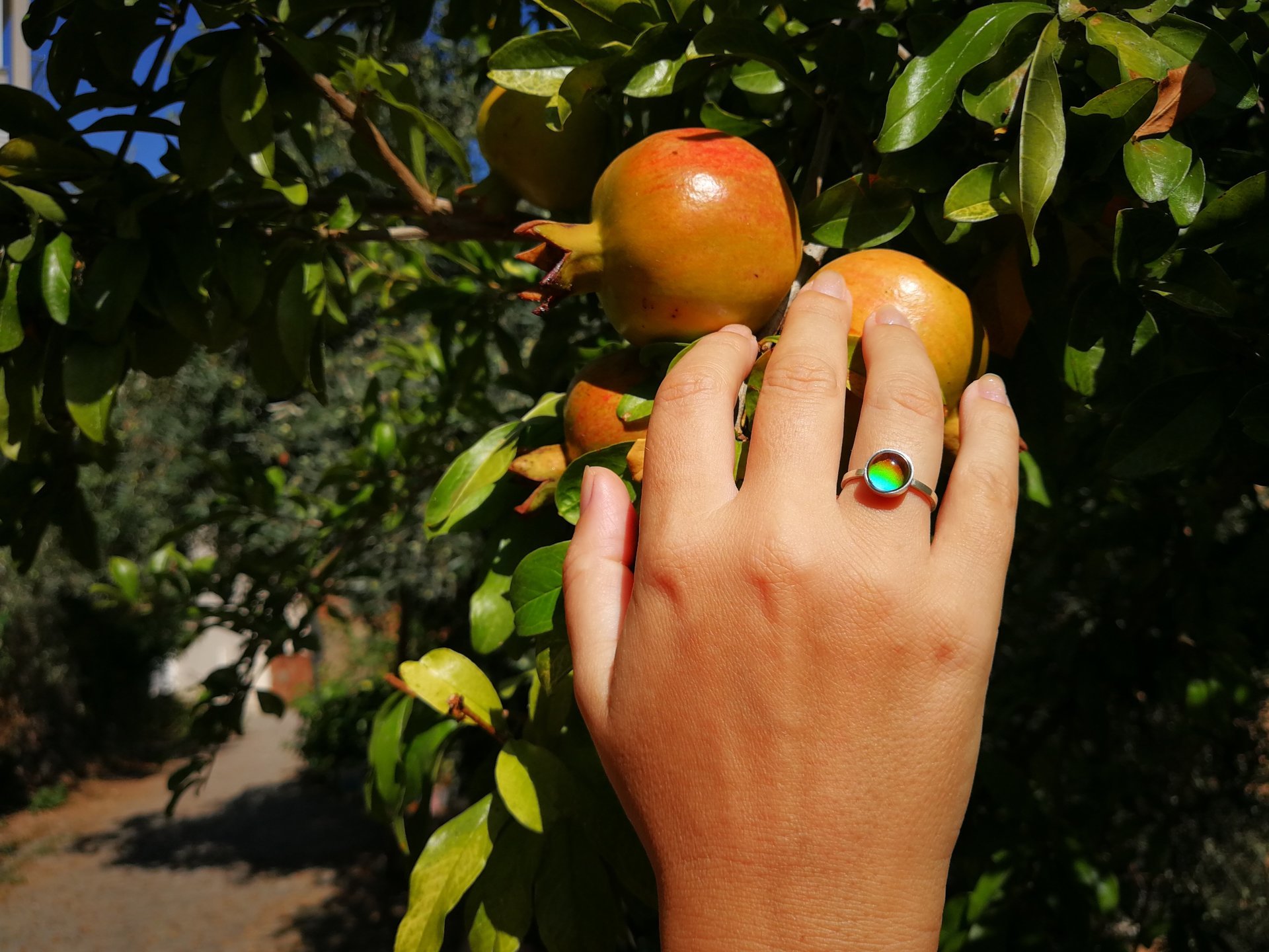 Duchess of the Silver Light - Mood Ring - 8 mm - Sterling Silver 925 - AAA Crystal Quartz