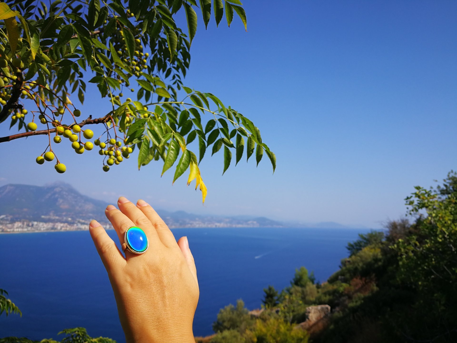Silver Ring of Wishes - Mood Ring - 25x18 mm - Sterling Silver 925