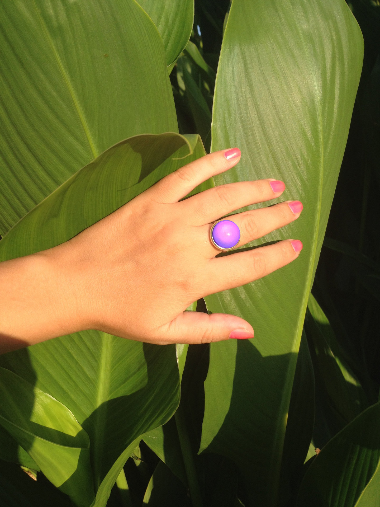 Rising Sun - Mood Ring - Adjustable - 16 mm - Sterling Silver 925