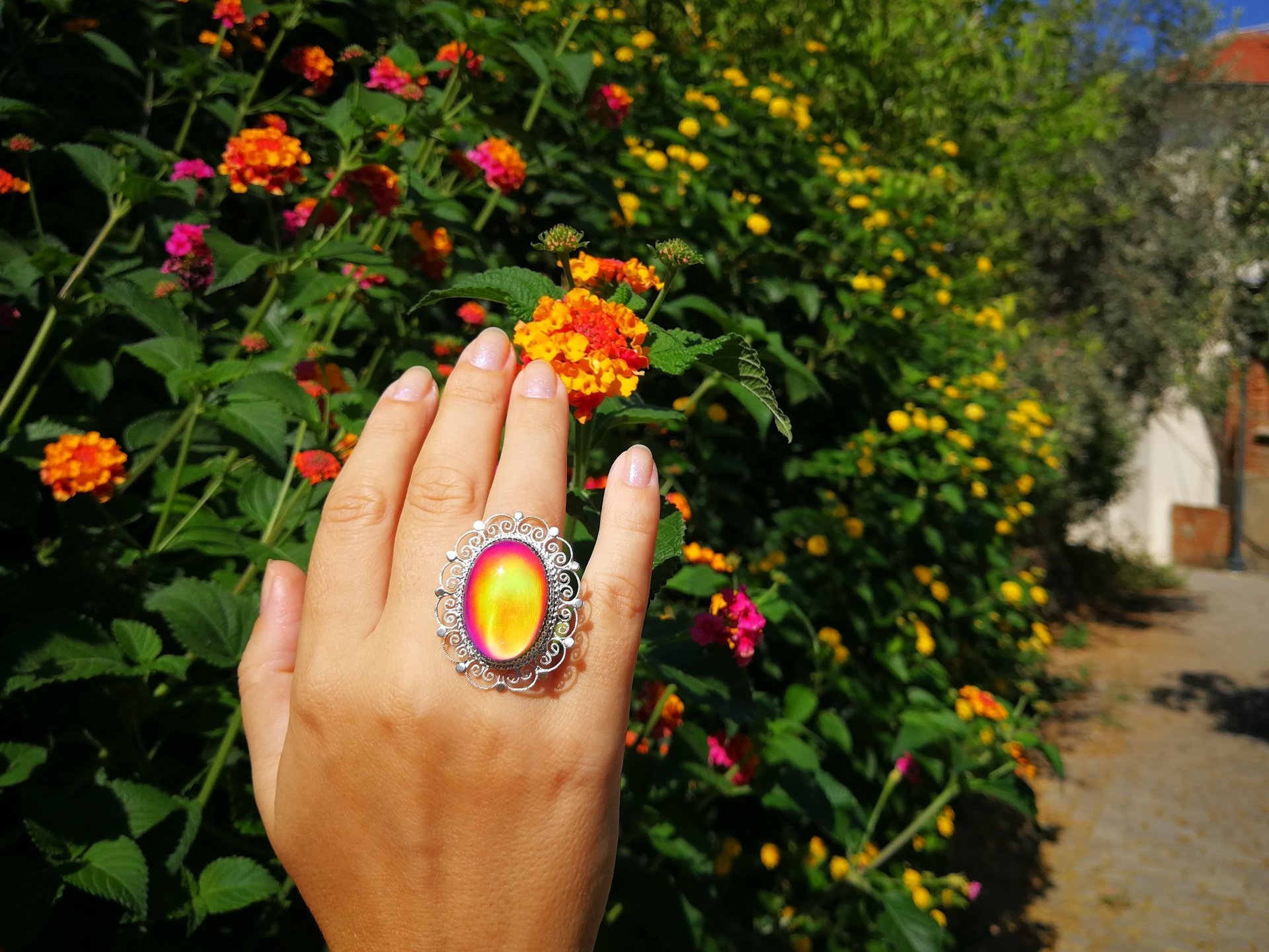 Queen of Style - Mood Ring - 25x18 mm - Silver 800