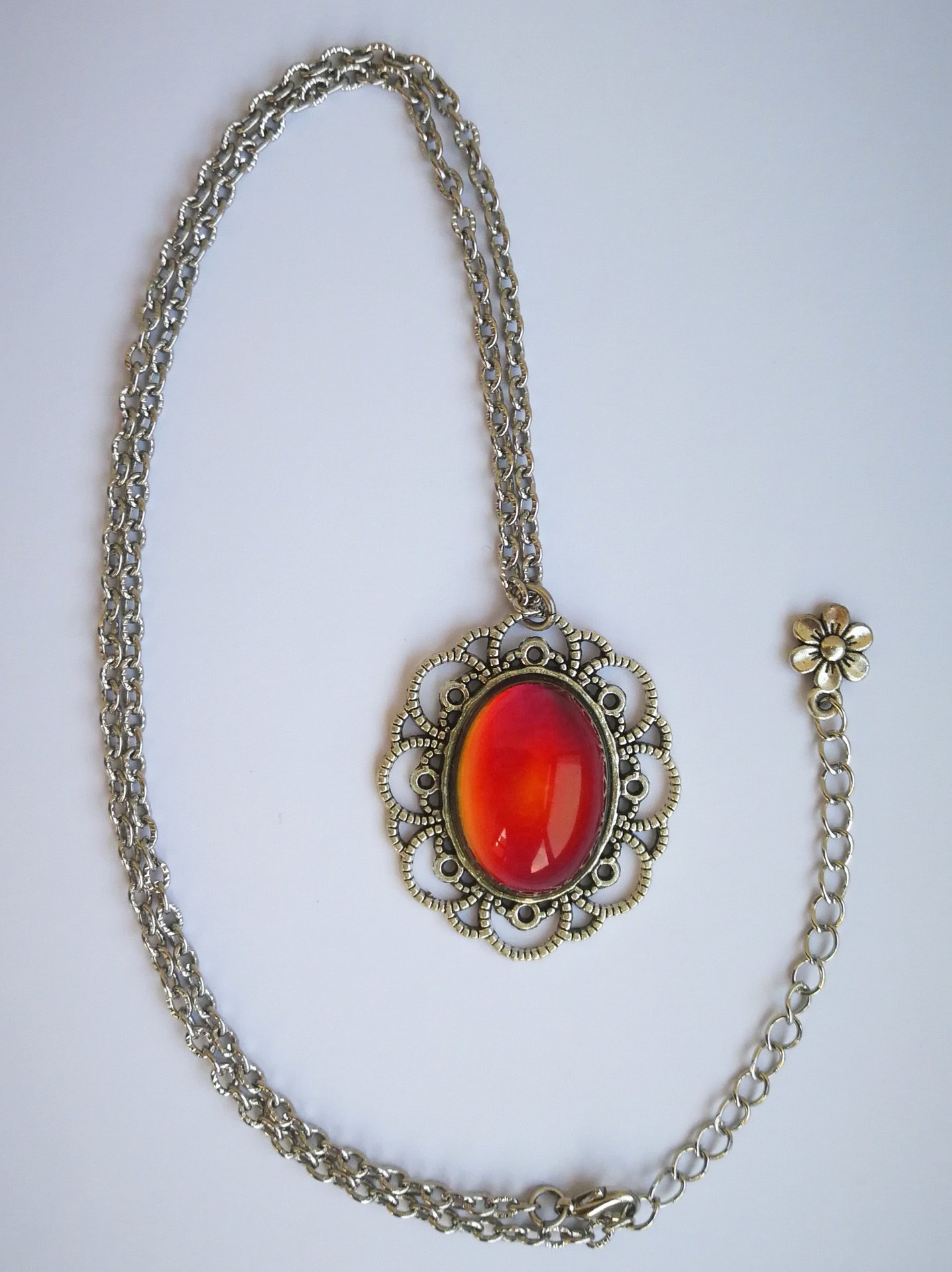Silver Venus of Rome - Mood Necklace - 25x18 mm - Brass