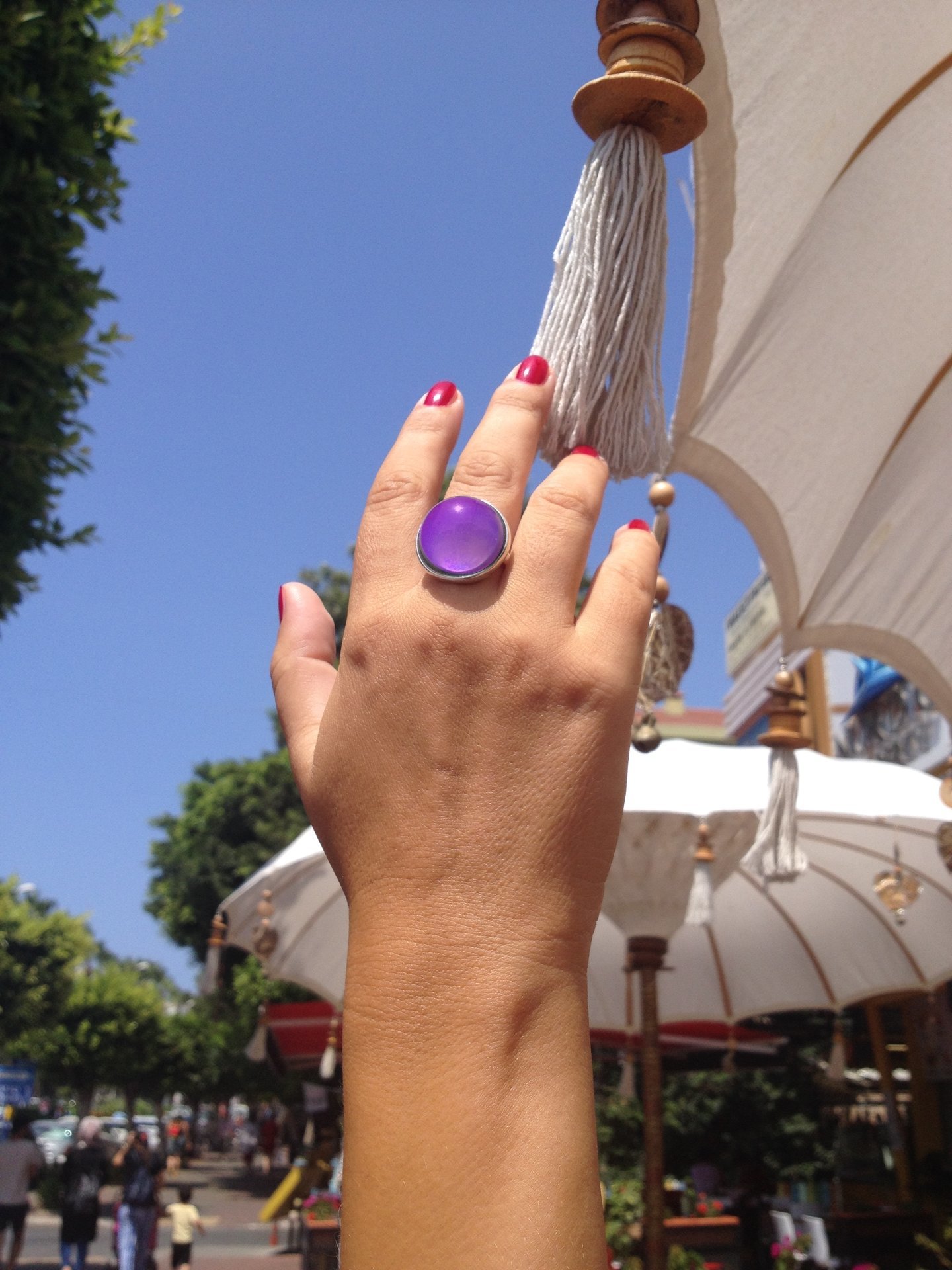 Silver Sun of Elegance - Mood Ring - 20 mm - Sterling Silver 925