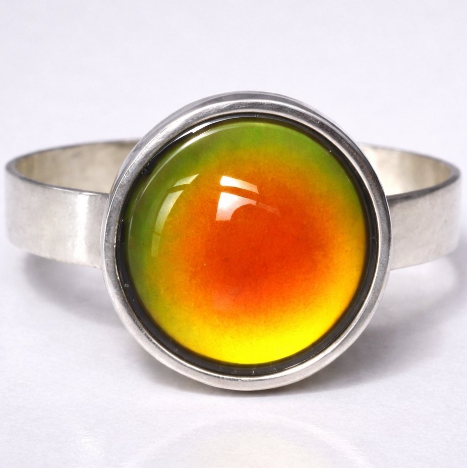 Princess of the Silver Light - Mood Ring - Adjustable or Non-Adjustable - 10 mm - Sterling Silver 925