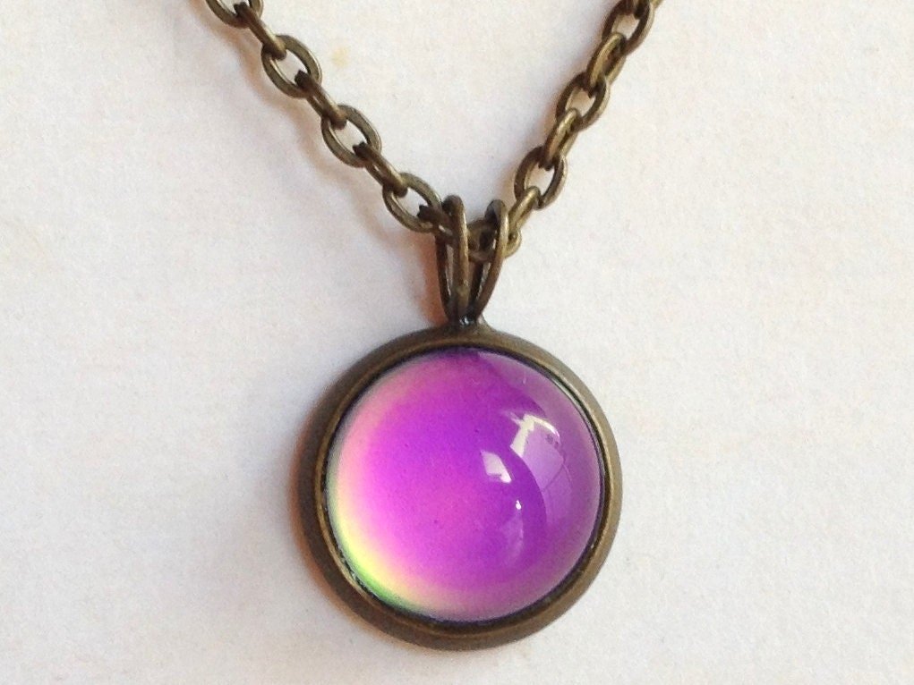 Secret Colors of Joy - Mood Necklace - 12 mm - Brass