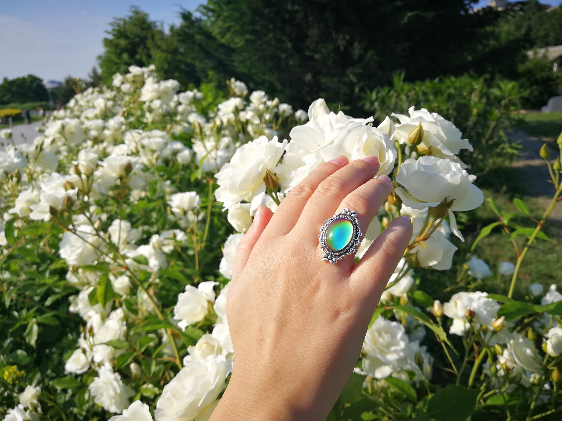 Secret Crown Princess to the Throne - Mood Ring - Adjustable - 18x13 mm - Brass