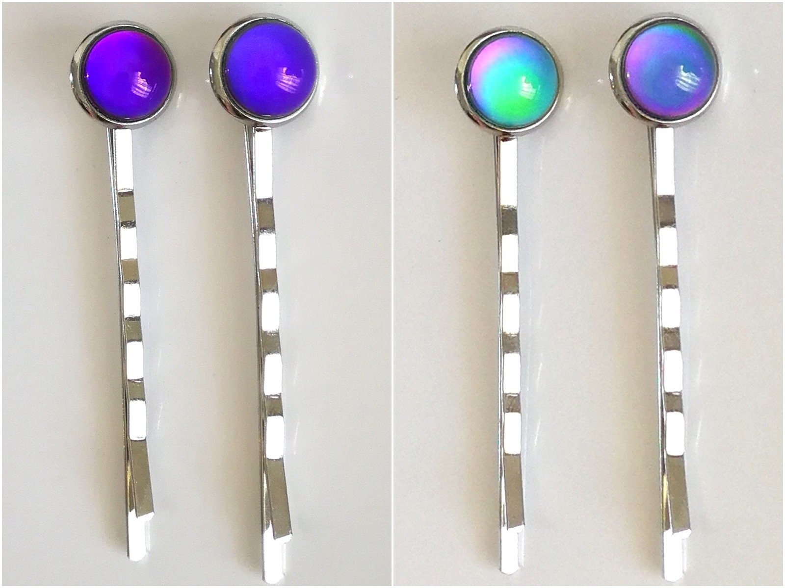 Scepters of Luck - 4 Mood Hair Pins - 10 mm - Brass