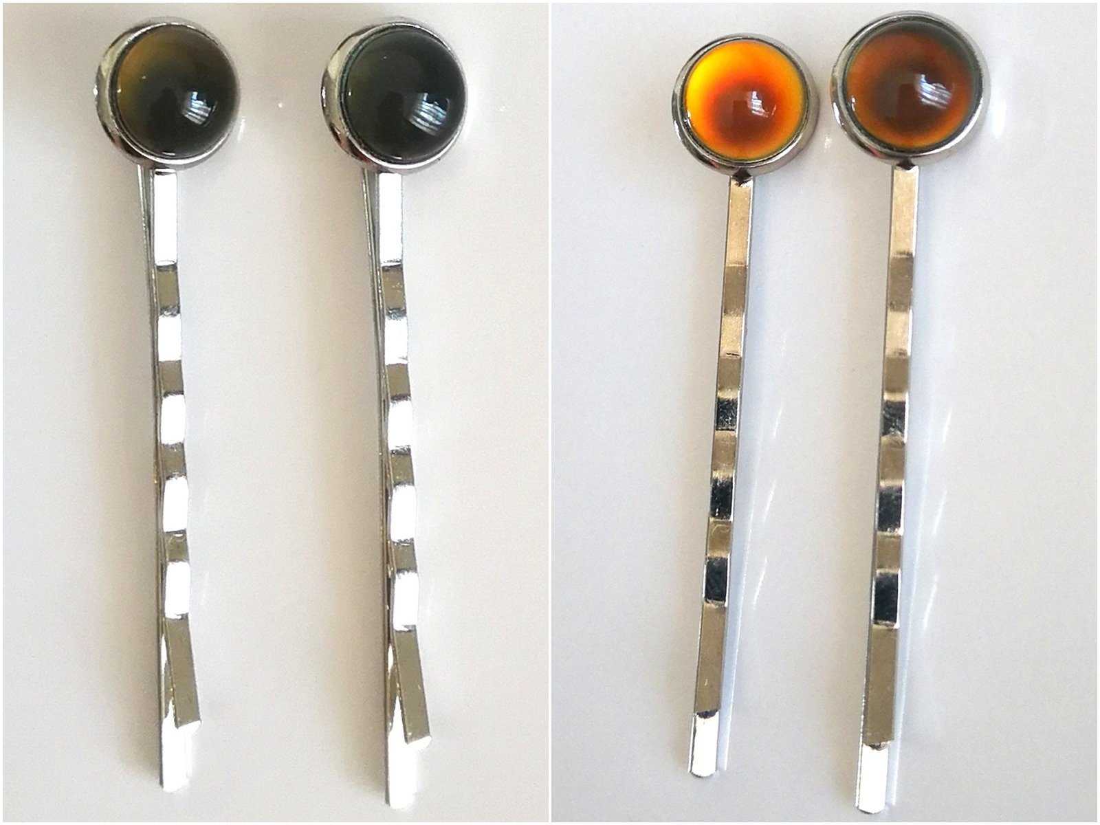 Scepters of Luck - 4 Mood Hair Pins - 10 mm - Brass