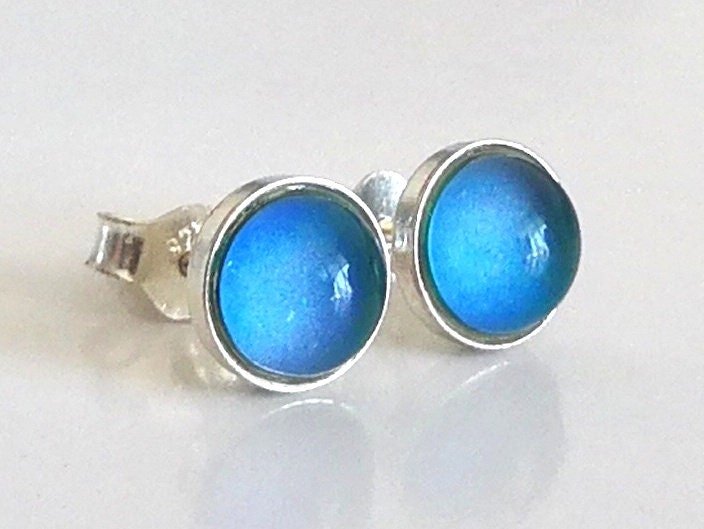 Fairies of the Light - Mood Stud Earrings - 6 mm - Sterling Silver 925