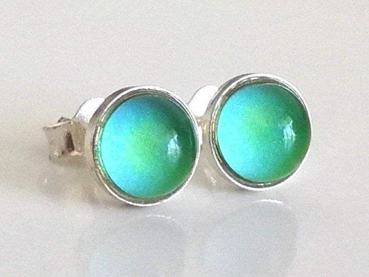 Fairies of the Light - Mood Stud Earrings - 6 mm - Sterling Silver 925