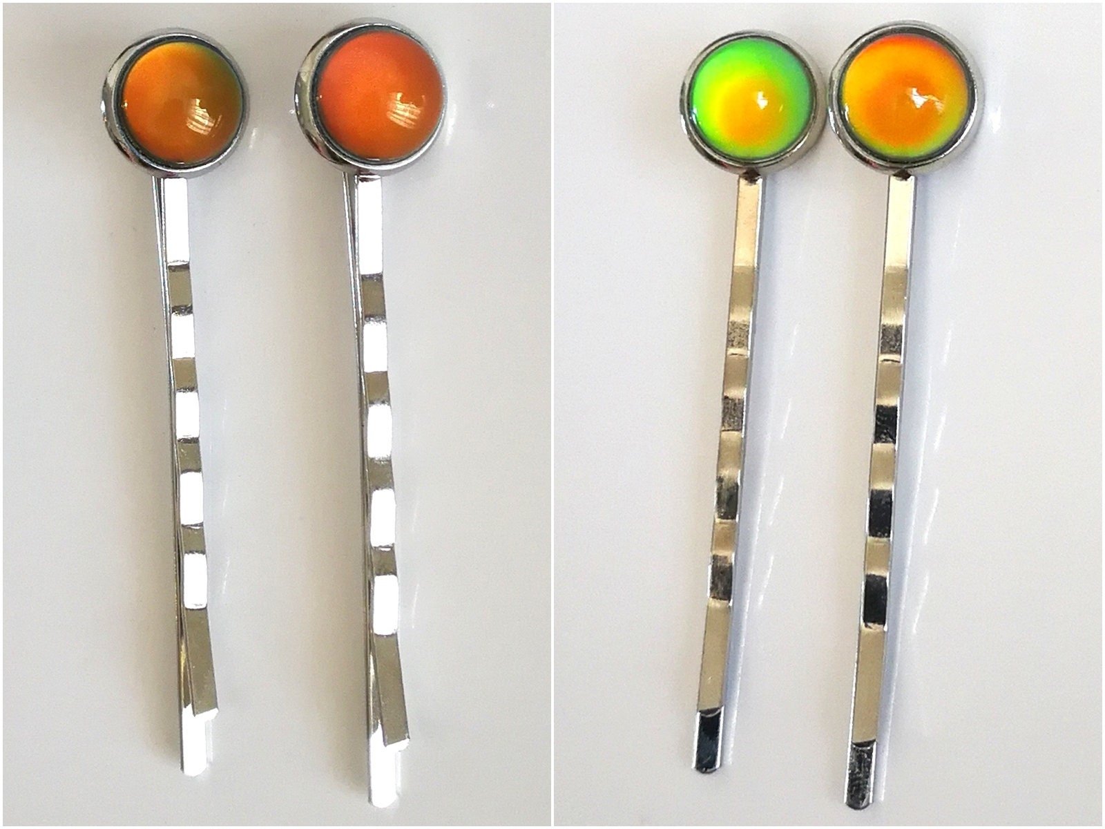 Scepters of Luck - 4 Mood Hair Pins - 10 mm - Brass