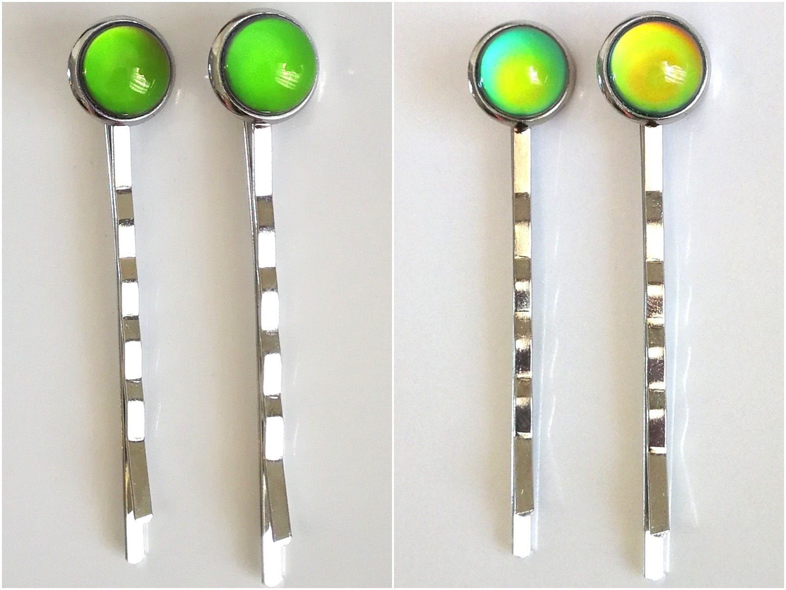 Scepters of Luck - 4 Mood Hair Pins - 10 mm - Brass
