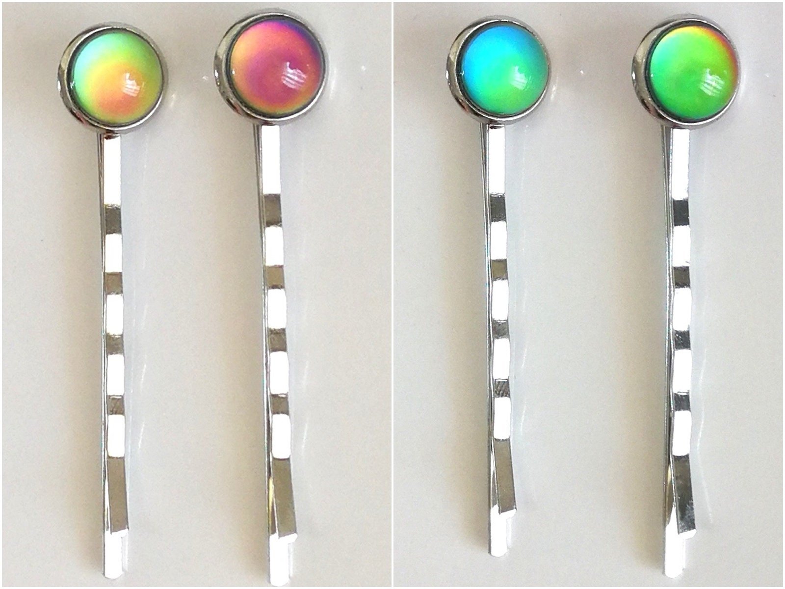 Scepters of Luck - 4 Mood Hair Pins - 10 mm - Brass