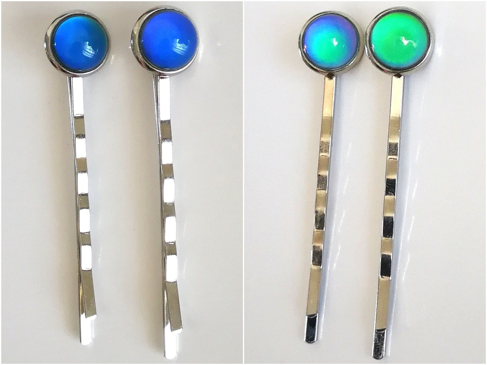 Scepters of Luck - 4 Mood Hair Pins - 10 mm - Brass