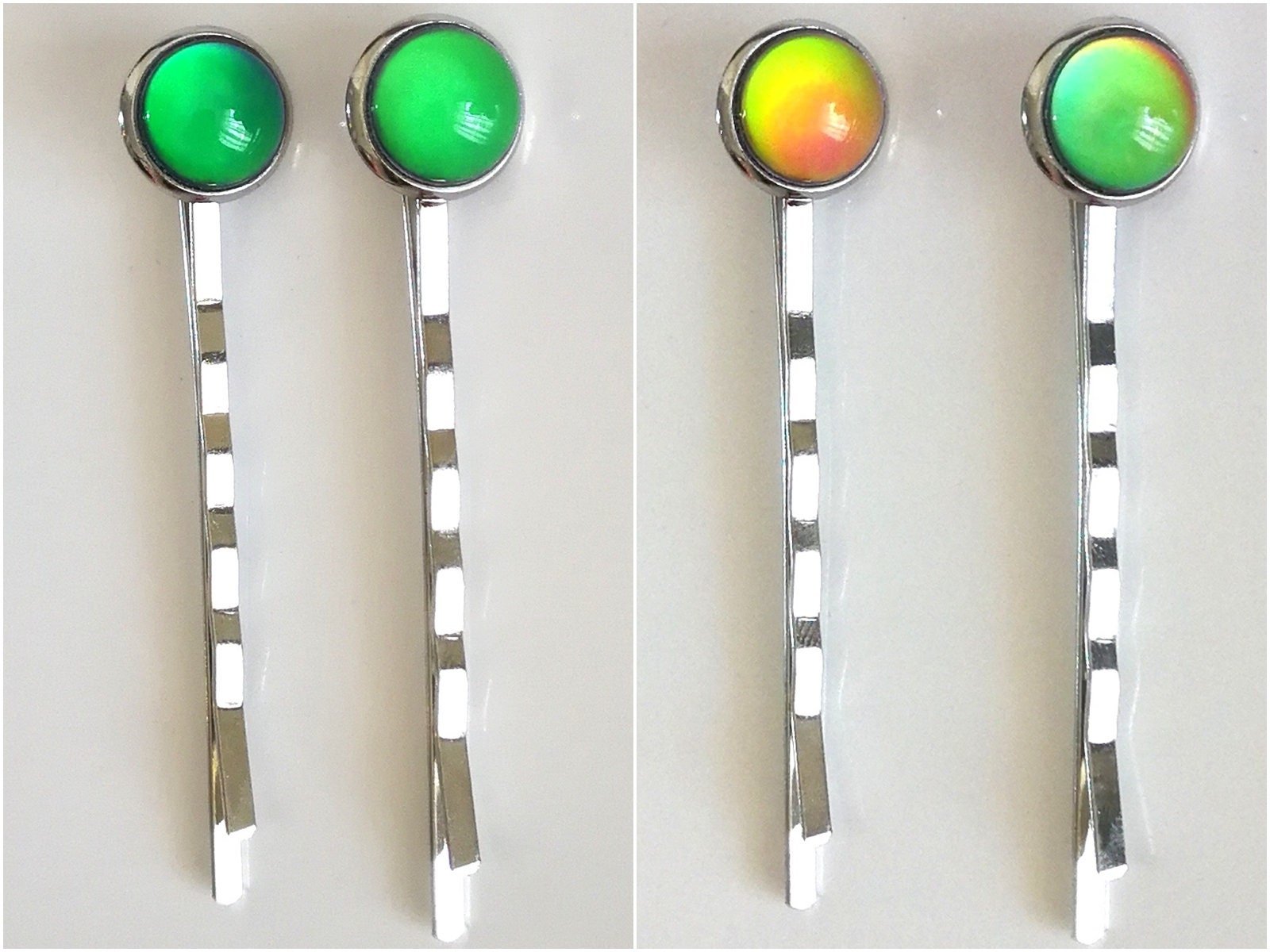 Scepters of Luck - 4 Mood Hair Pins - 10 mm - Brass