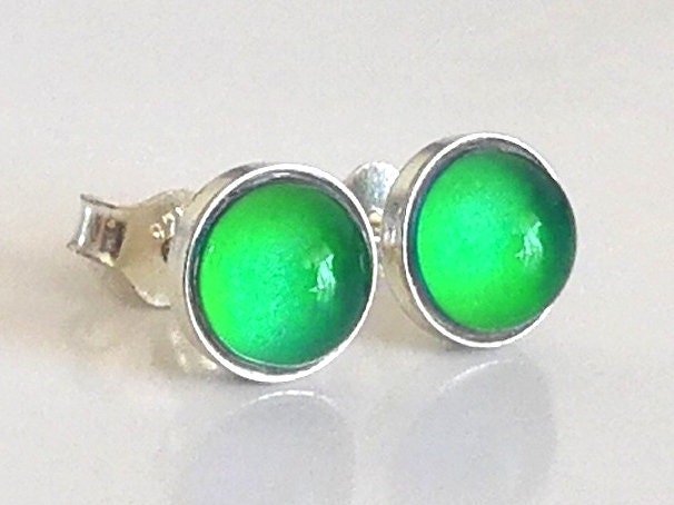 Fairies of the Light - Mood Stud Earrings - 6 mm - Sterling Silver 925