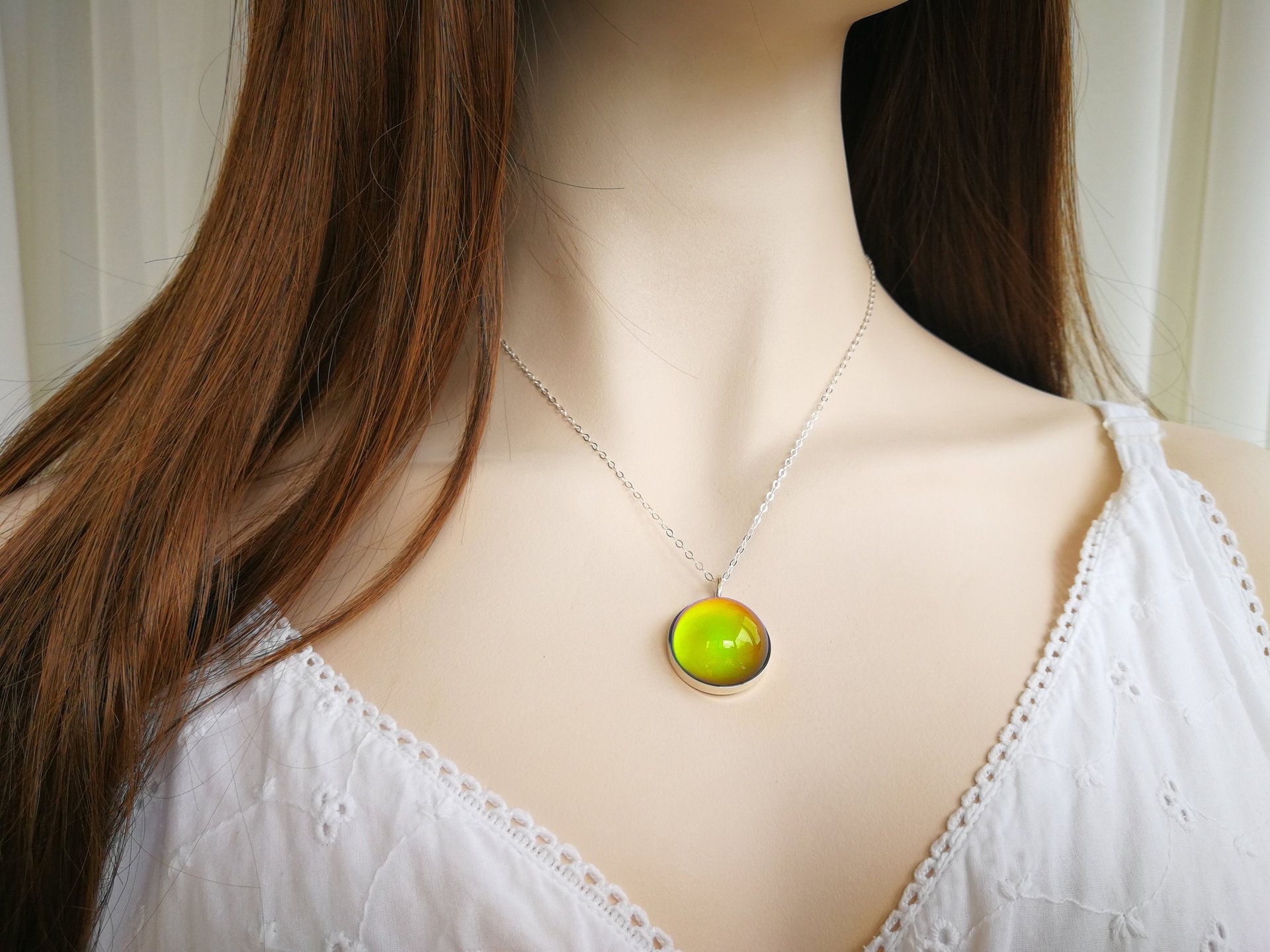 Arch Empress of the Silver Skies - Mood Necklace - 20 mm - Sterling Silver 925