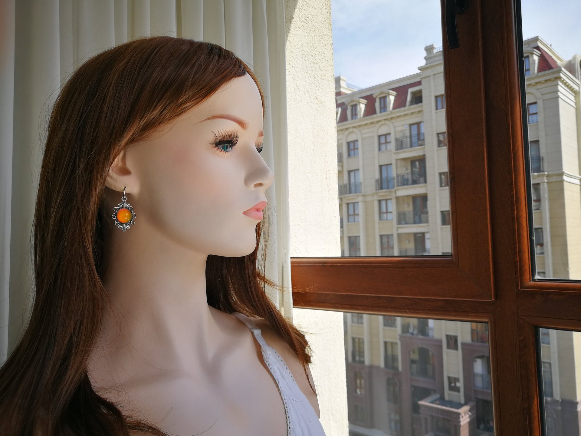 Silver Princesses of Nobles - Mood Earrings - 12 mm - Brass