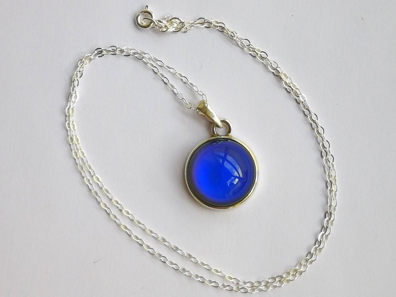 Rising Sun - Mood Necklace - 16 mm - Sterling Silver 925