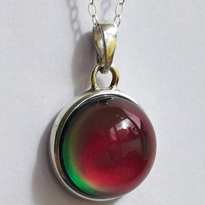 Rising Sun - Mood Necklace - 16 mm - Sterling Silver 925