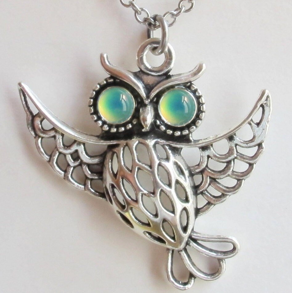 Owl of Luck - Mood Necklace - 5 mm - Brass