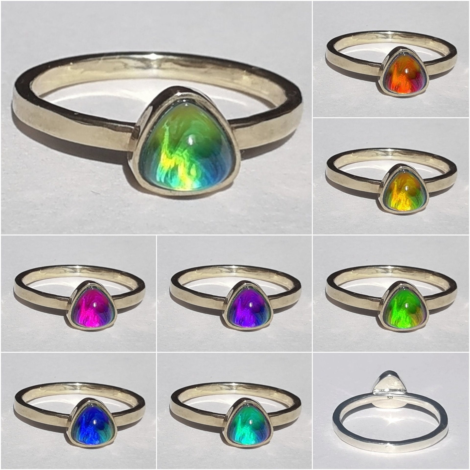 The Little Lord - Mood Ring - 6 mm - Sterling Silver 925 - AAA Crystal Quartz