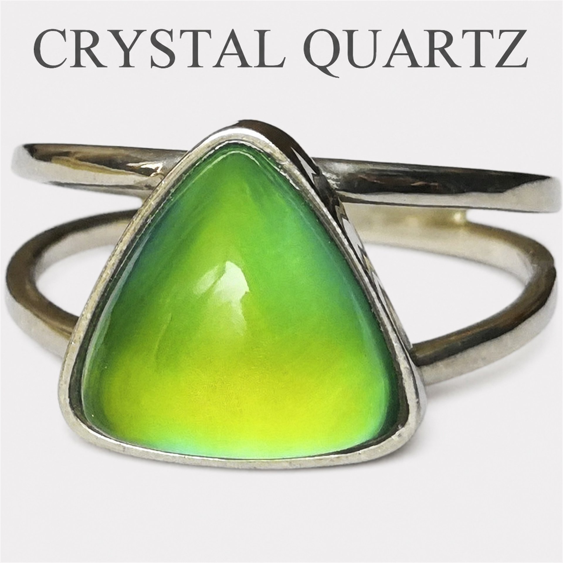 Princess of Mystery - Mood Ring - 9 mm - Sterling Silver 925 (pure or gold plated) - AAA Crystal Quartz