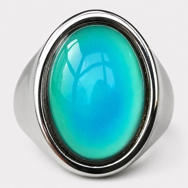 King of Gentlemen - Mood Ring - 18x13 mm - Stainless Steel