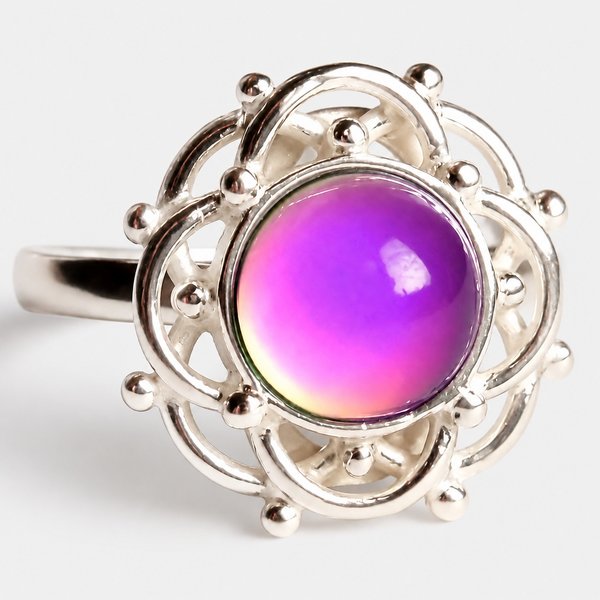 Enigma of Love - Mood Ring - 8 mm - Sterling Silver 925