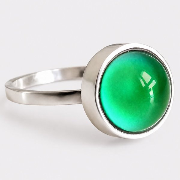 Star of Success - Mood Ring - 10 mm - Sterling Silver 925