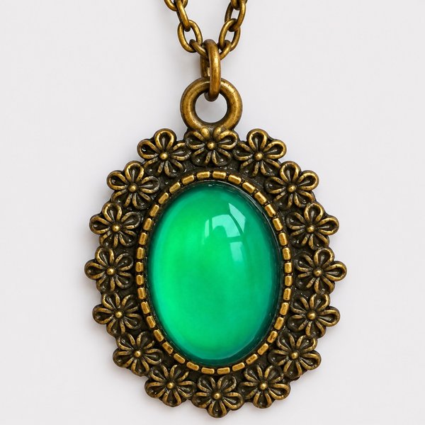 Secret Princess of Zanzibar - Mood Necklace - 18x13 mm - Brass