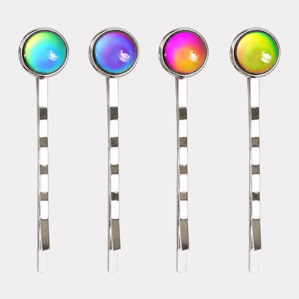 Scepters of Luck - 4 Mood Hair Pins - 10 mm - Brass
