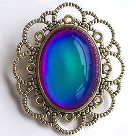 Silver Venus of Rome - Mood Brooch - 25x18 mm - Brass
