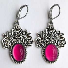 Twin Maidens of Sunshine - Mood Earrings - 14x10 mm - Brass